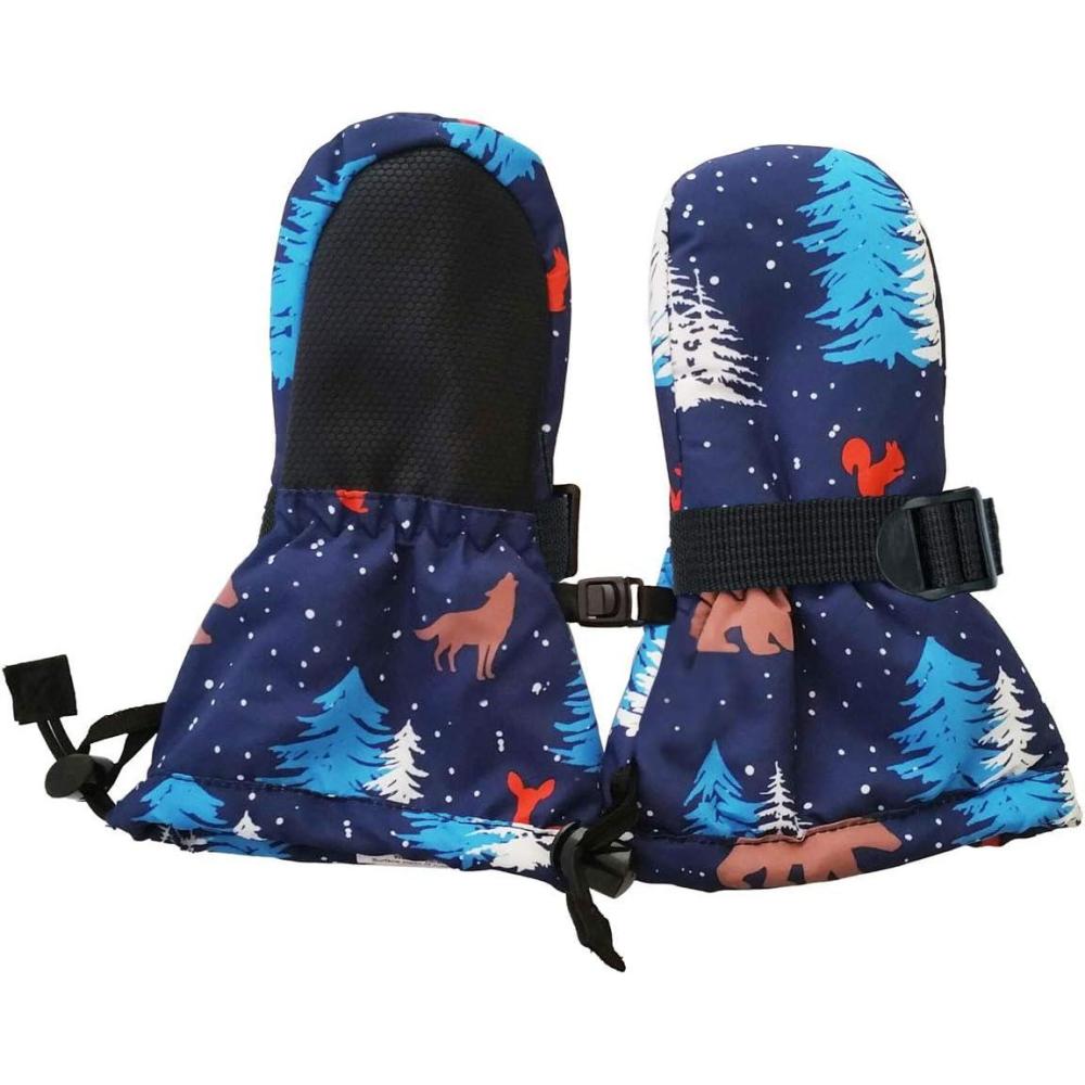 imageJAN ampamp JUL Mittens for Baby Toddler Kids Waterproof Winter Gloves for BoysNo Thumb Woodland Rated 15
