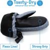 JAN & JUL Boys’ Stay-On Snow Mittens Waterproof Insulated(With Thumb: Soft Brown (Rated: -15 ℃))