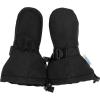 JAN & JUL Boys’ Stay-On Snow Mittens Waterproof Insulated(No Thumb: Black (Rated: -15 ℃))