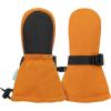 JAN & JUL Boys’ Stay-On Snow Mittens Waterproof Insulated(No Thumb: Cinnamon (Rated: -15 ℃))
