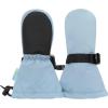 JAN & JUL Boys’ Stay-On Snow Mittens Waterproof Insulated(No Thumb: Dusty Blue (Rated: -15 ℃))