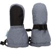 JAN & JUL Boys’ Stay-On Snow Mittens Waterproof Insulated(No Thumb: Heather Grey (Rated: -15 ℃))