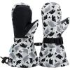JAN & JUL Boys’ Stay-On Snow Mittens Waterproof Insulated(With Thumb: Bear Cub (Rated: -15 ℃))