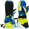 JAN & JUL Boys’ Stay-On Snow Mittens Waterproof Insulated(With Thumb: Neon Peaks (Rated: -15 ℃))