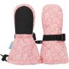 JAN & JUL Girls’ Insulated Waterproof Snow Mittens for Toddler and Kids(No Thumb: Prairie Flowers (Rated: -15 ℃))