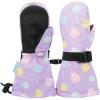 JAN & JUL Girls’ Insulated Waterproof Snow Mittens for Toddler and Kids(With Thumb: Macarons (Rated: -15 ℃))