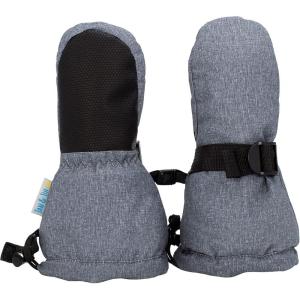 JAN & JUL Boys’ Stay-On Snow Mittens Waterproof Insulated(No Thumb: Heather Grey (Rated: -15 ℃))