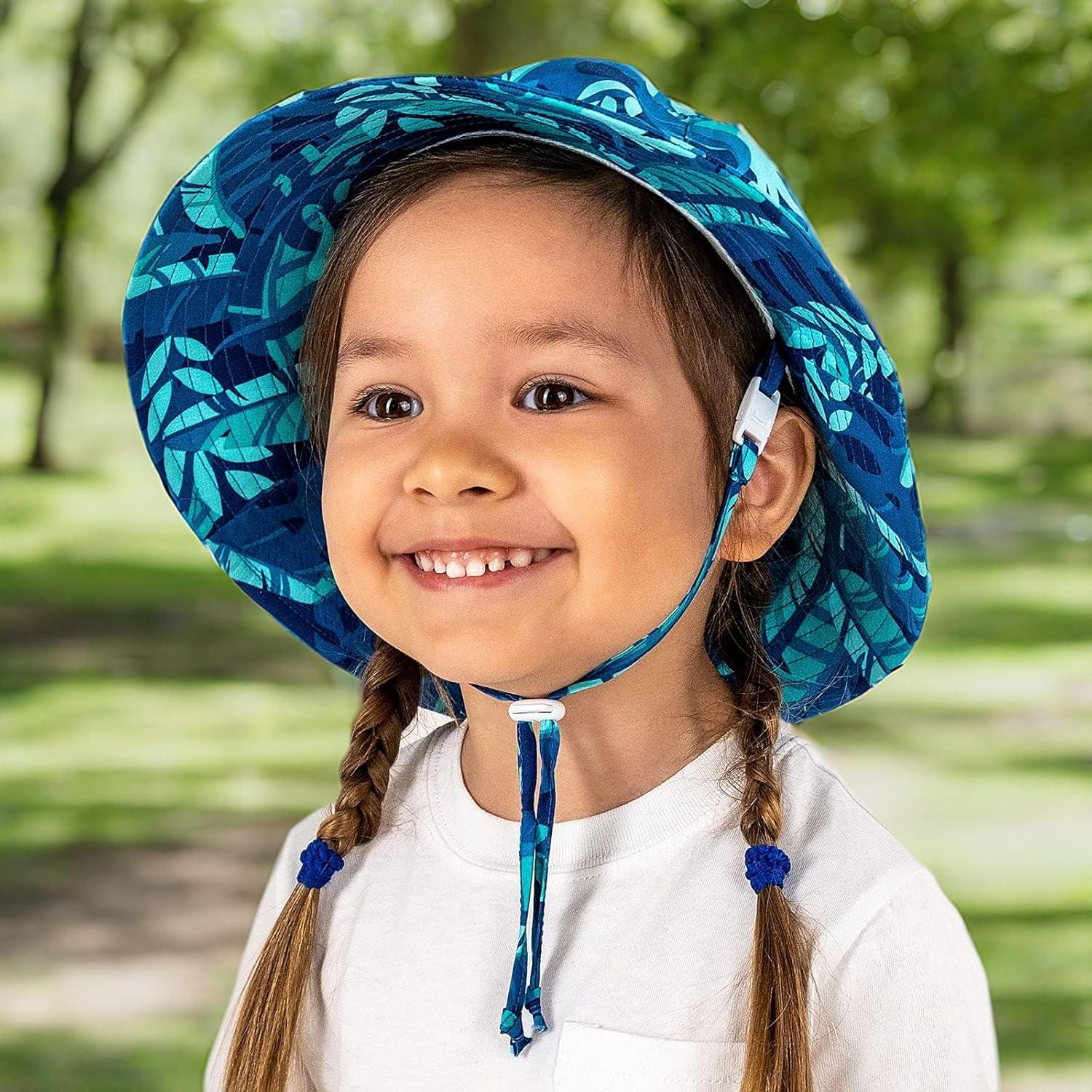 imageJAN ampamp JUL Girls GrowwithMe Cotton Bucket SunHats for Baby and KidsCool Tropical