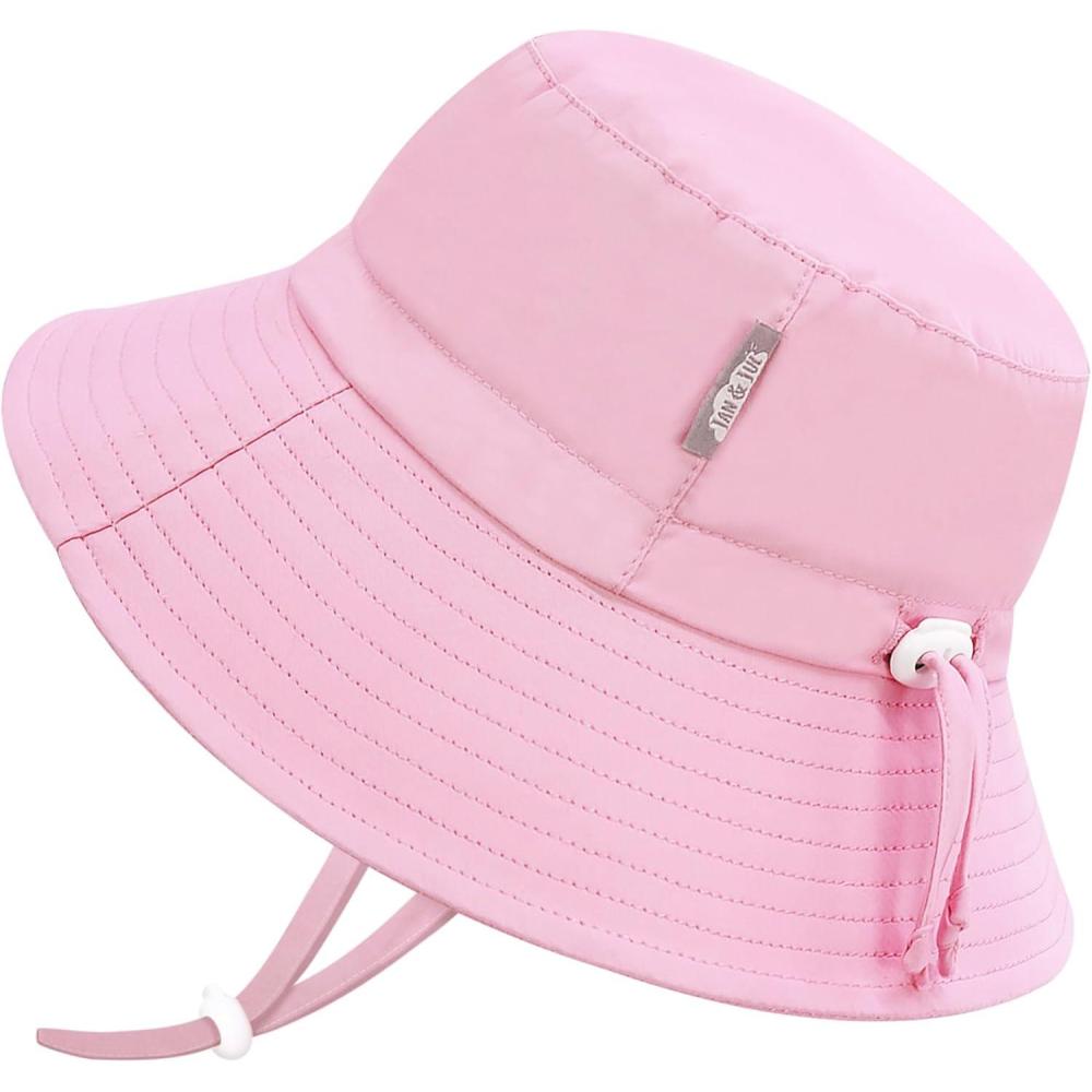 imageJAN ampamp JUL Girls GrowwithMe Cotton Bucket SunHats for Baby and KidsPink Sorbet
