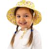 JAN & JUL Girls’ Grow-with-Me Cotton Bucket Sun-Hats for Baby and Kids(Lemons)