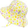 JAN & JUL Girls’ Grow-with-Me Cotton Bucket Sun-Hats for Baby and Kids(Lemons)