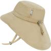 JAN & JUL Girls’ Grow-with-Me Cotton Xplorer Sun Hat with Large Brim(Olive Khaki)