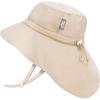 JAN & JUL Girls’ Grow-with-Me Cotton Xplorer Sun Hat with Large Brim(Sand)