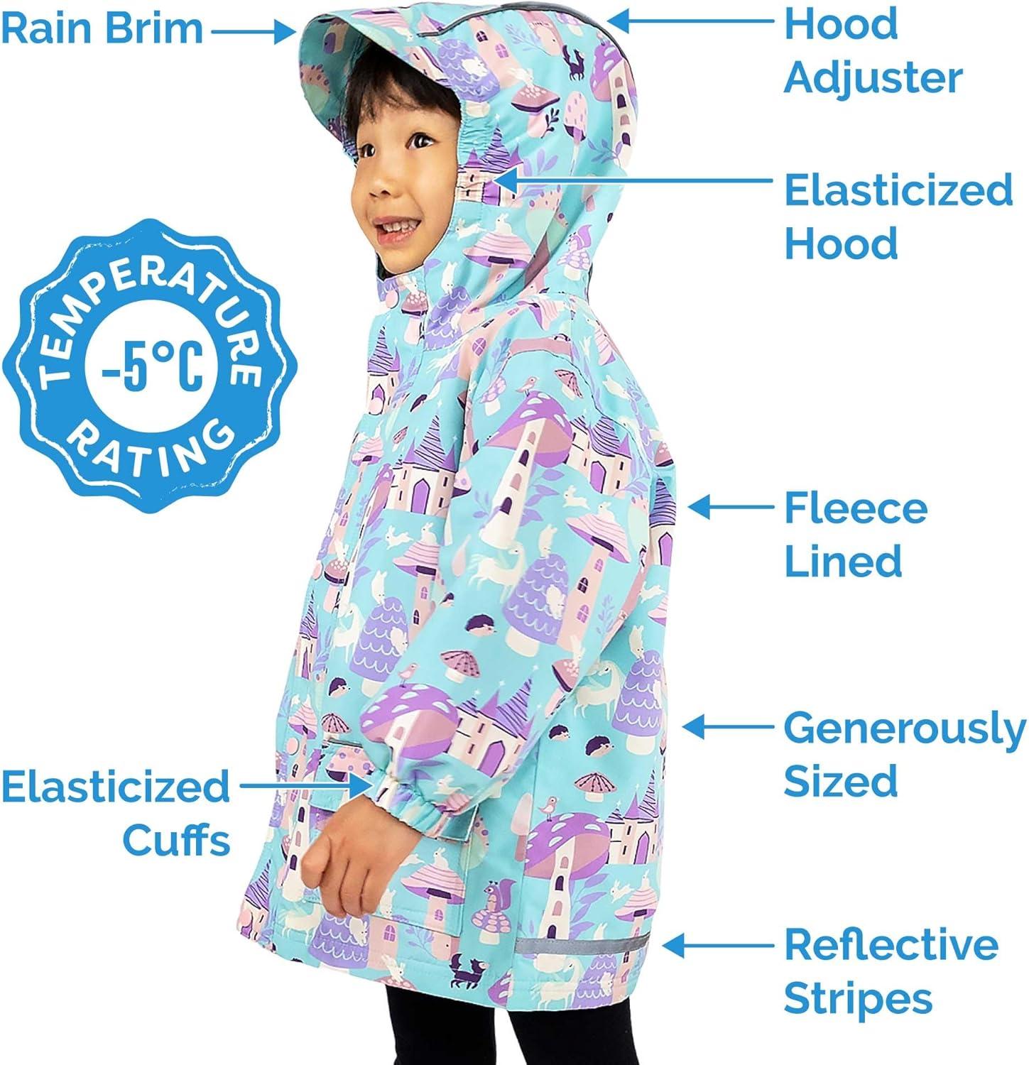 imageJAN ampamp JUL Waterproof Fleece Lined Rain Jacket Raincoat for KidsFleecelined Dreamscape