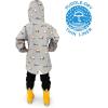 JAN & JUL Waterproof Rain Jacket, Raincoat for Kids(Thin-lined: Grey Construction)