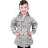 JAN & JUL Waterproof Rain Jacket, Raincoat for Kids(Thin-lined: Grey Construction)