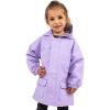 JAN & JUL Waterproof Rain Jacket, Raincoat for Kids(Thin-lined: Lavender)