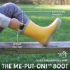 Baby Toddler Kids Natural Rubber Rain Boots Easy-on with Soft Cotton Lining for Girls Boys(Big Trucks With Handles)