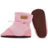 JAN & JUL Adjustable Stay-on Lite Baby Booties, Cotton Blend Slippers for Infant and Toddler(Dusty Pink)
