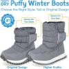 JAN & JUL Baby Girls Snow Boots, Insulated for Winter (Hearts, Size 5.5 Toddler)