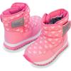 JAN & JUL Baby Girls Snow Boots, Insulated for Winter (Hearts, Size 5.5 Toddler)