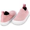 JAN & JUL Slip-on Kids Knit Shoes, Breathable Machine Washable Sneakers(Xplorer Knit Shoes: Pale Pink)