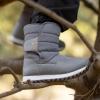 JAN & JUL Water-Resistant Snow Boots for Toddlers and Kids(Toasty-dry Tall: Heather Grey)