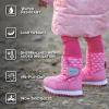 JAN & JUL Water-Resistant Snow Boots for Toddlers and Kids(Toasty-dry Tall: Pink Forest)