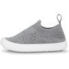 JAN & JUL Slip-on Kids Knit Shoes, Breathable Machine Washable Sneakers(Xplorer Knit Shoes: Grey)