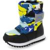JAN & JUL Water-Resistant Snow Boots for Toddlers and Kids(Toasty-dry Tall: Neon Peaks)