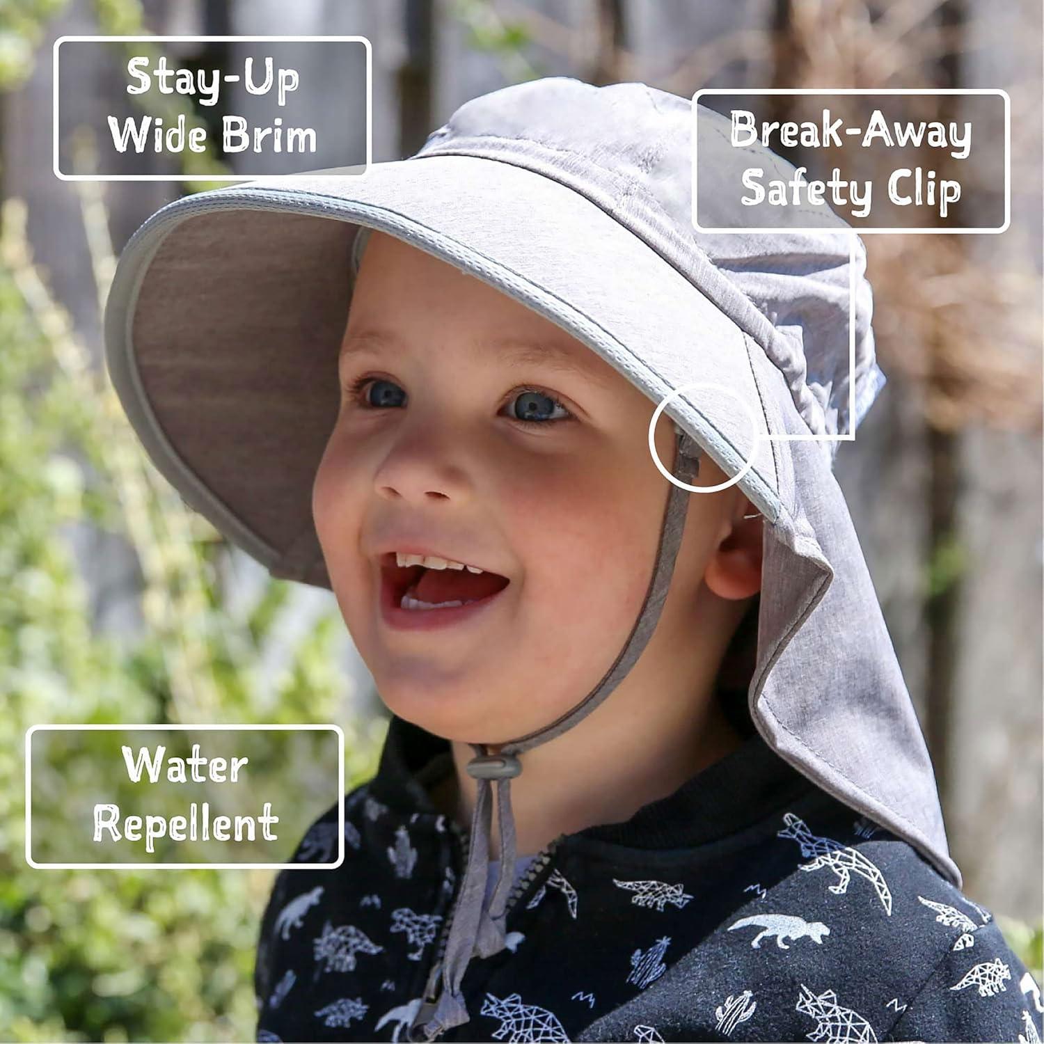 imageJAN ampamp JUL 50 UPF QuickDry SunHats for BoysArmy Green