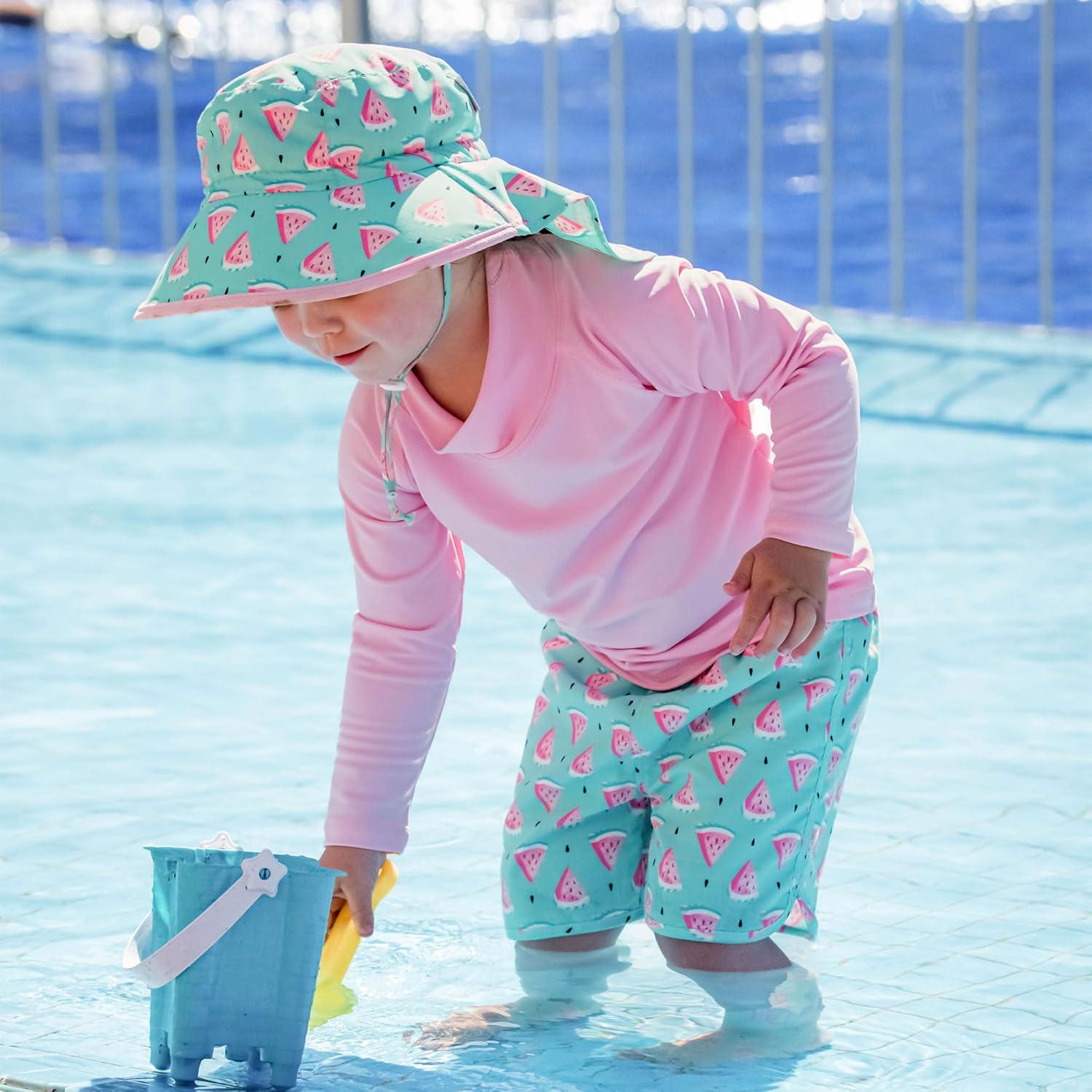 imageJAN ampamp JUL 50 UPF QuickDry SunHats for BoysWatermelon