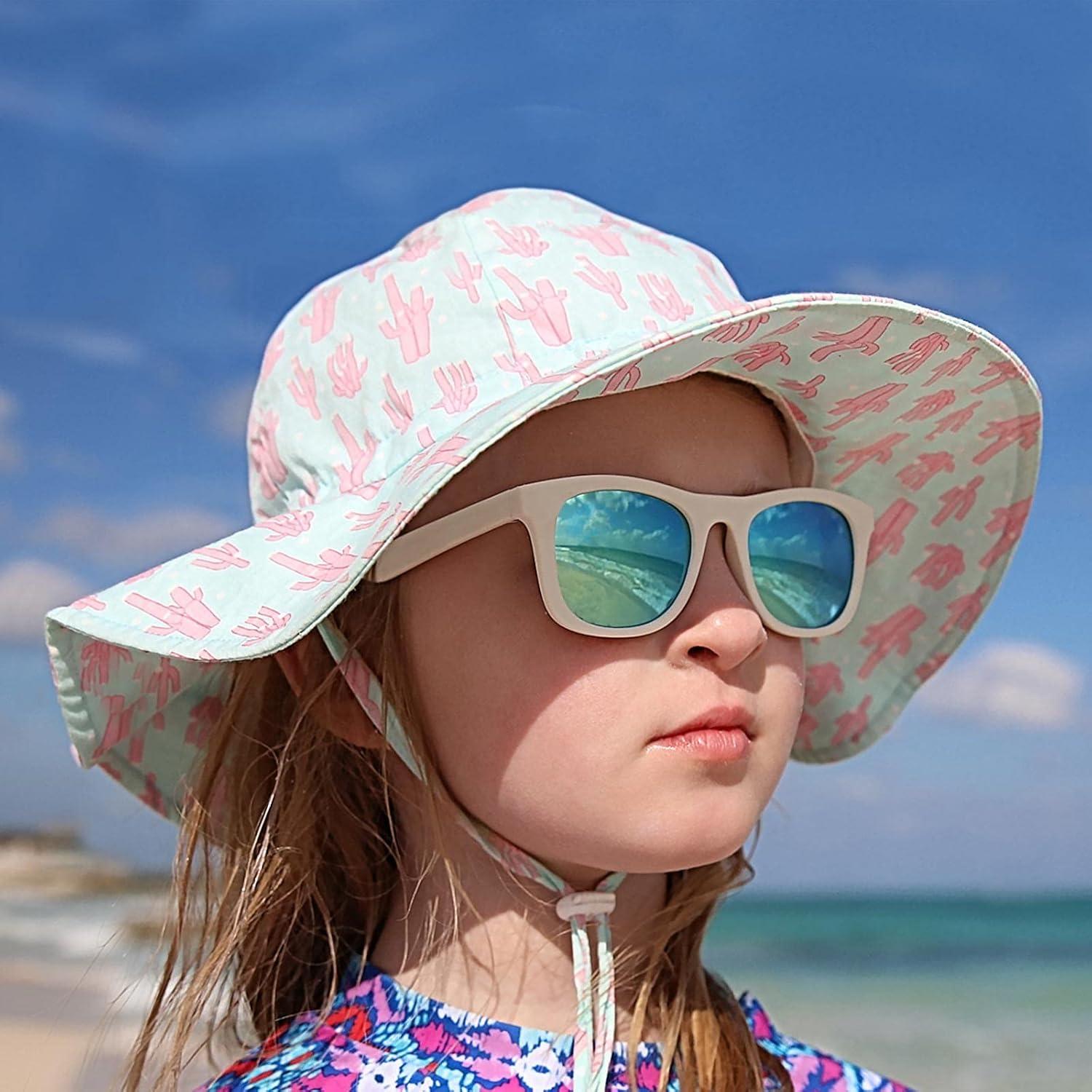 imageJAN ampamp JUL Adjustable Cotton Floppy Sun Hat with 50 UPF Protection for GirlsCoral
