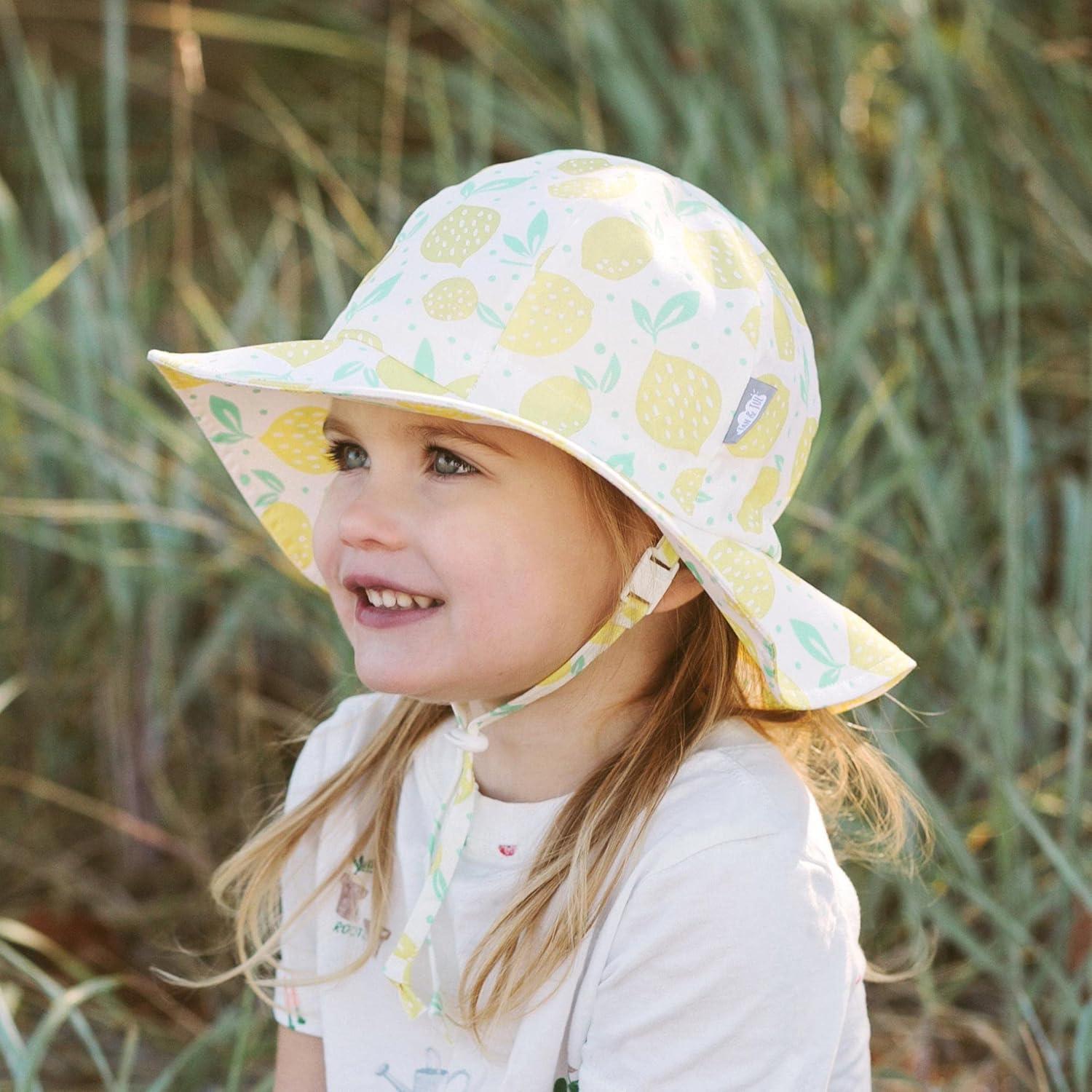 imageJAN ampamp JUL Adjustable Cotton Floppy Sun Hat with 50 UPF Protection for GirlsLemon Fresh