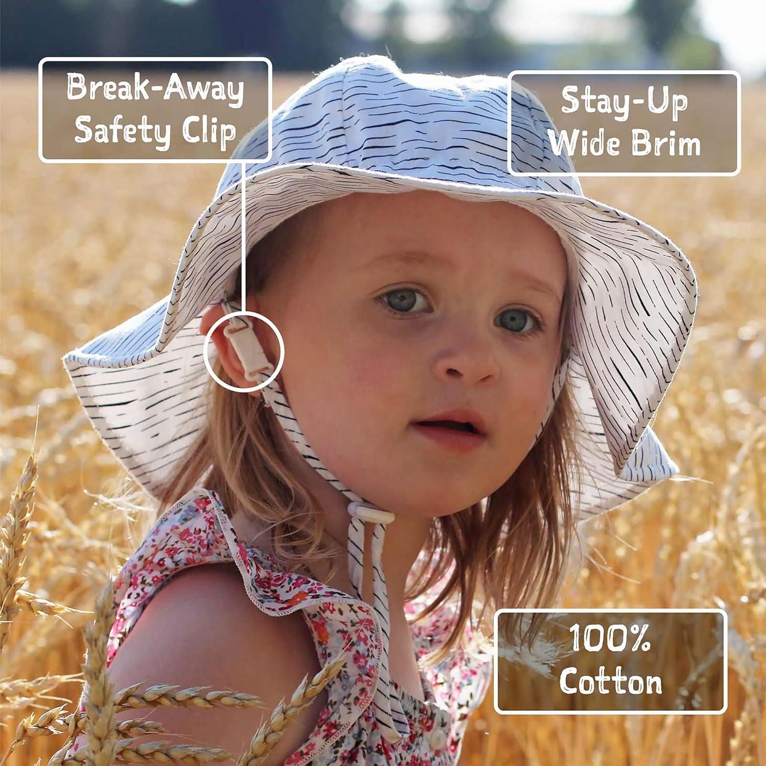 imageJAN ampamp JUL Adjustable Cotton Floppy Sun Hat with 50 UPF Protection for GirlsRed Poppy