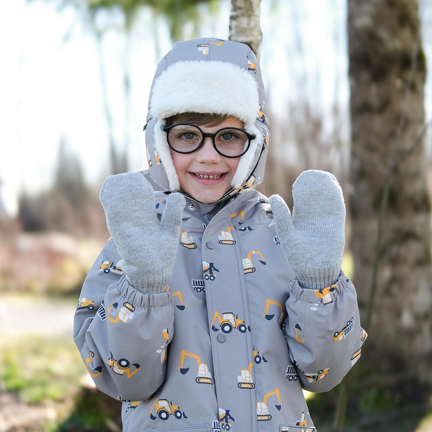 imageJAN ampamp JUL Fleece Lined Knit Mittens for Babies and ToddlersMitten Soft Grey