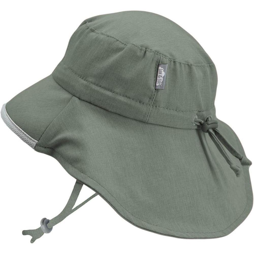 imageJAN ampamp JUL 50 UPF QuickDry SunHats for BoysArmy Green