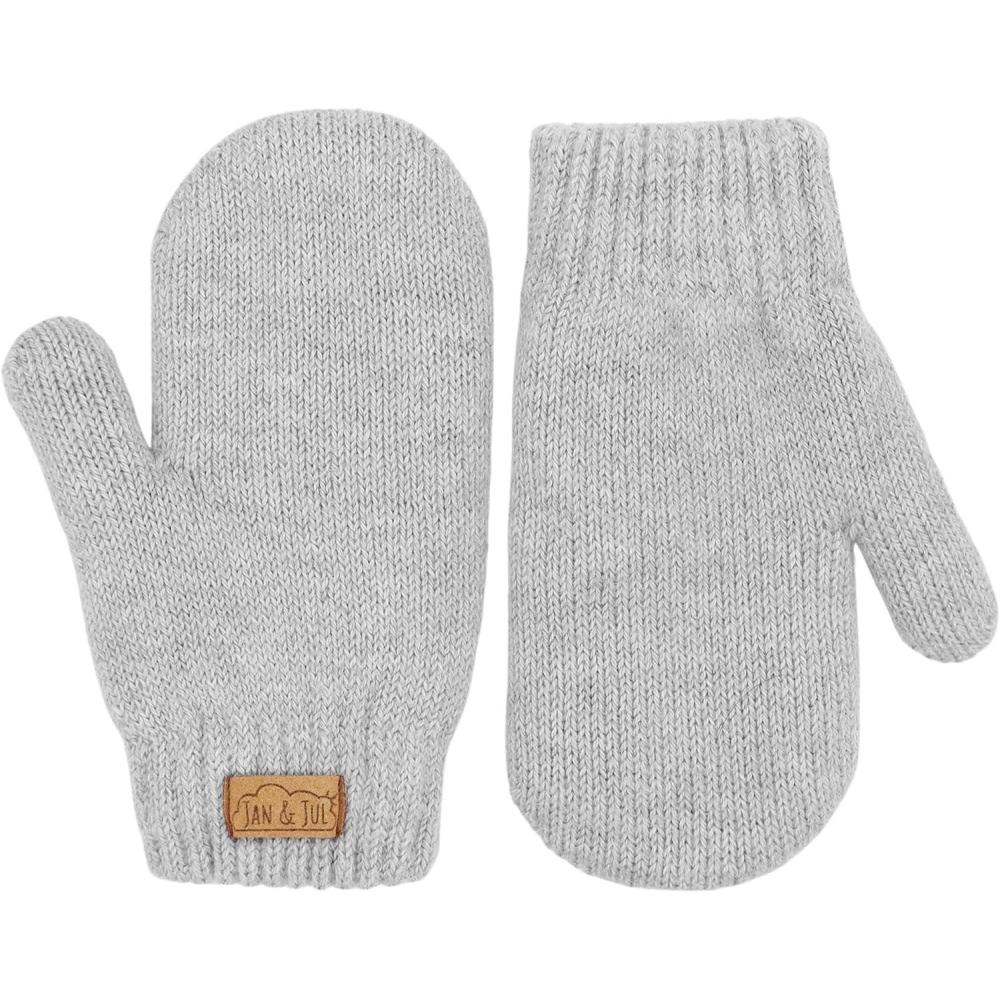 imageJAN ampamp JUL Fleece Lined Knit Mittens for Babies and ToddlersMitten Soft Grey