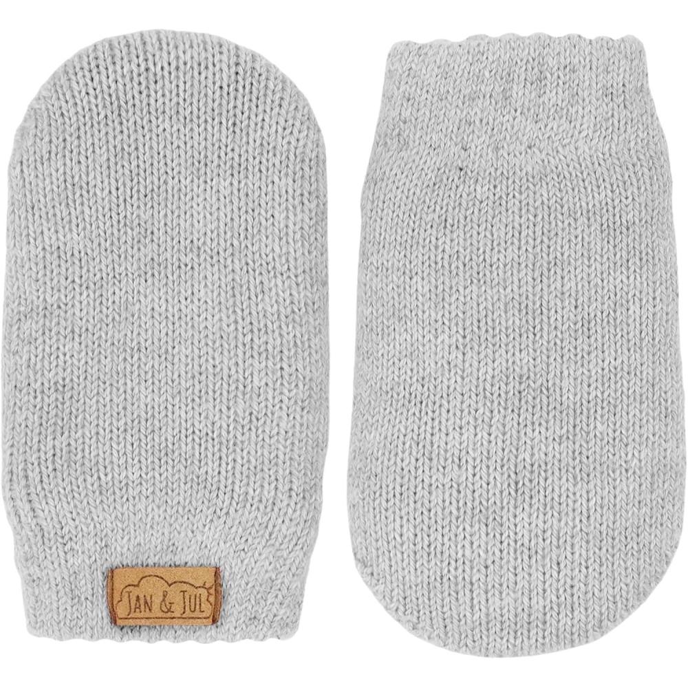 imageJAN ampamp JUL Fleece Lined Knit Mittens for Babies and ToddlersThumbless Mitten Soft Grey
