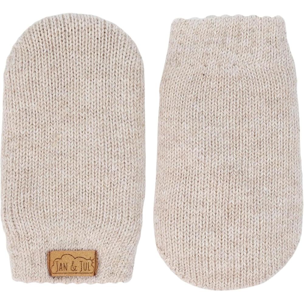 imageJAN ampamp JUL Fleece Lined Knit Mittens for Babies and ToddlersThumbless Mitten Wheat Field
