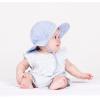 JAN & JUL Adjustable Cotton Floppy Sun Hat with 50+ UPF Protection for Girls(Blue Stripes)