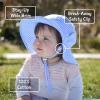 JAN & JUL Adjustable Cotton Floppy Sun Hat with 50+ UPF Protection for Girls(Pink Stripes)