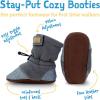 JAN & JUL Fleece Cozy Booties for Babies and Toddlers(Heather Grey)