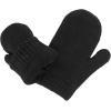 JAN & JUL Fleece Lined Knit Mittens for Babies and Toddlers(Mitten: Jet Black)