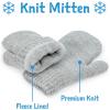 JAN & JUL Fleece Lined Knit Mittens for Babies and Toddlers(Mitten: Jet Black)
