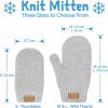 JAN & JUL Fleece Lined Knit Mittens for Babies and Toddlers(Mitten: Vanilla Cream)