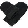 JAN & JUL Fleece Lined Knit Mittens for Babies and Toddlers(Thumbless Mitten: Jet Black)