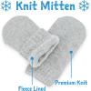 JAN & JUL Fleece Lined Knit Mittens for Babies and Toddlers(Thumbless Mitten: Wheat Field)