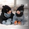 JAN & JUL Knit Bear Winter Hat for Babies and Toddlers(Jet Black)