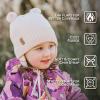 JAN & JUL Knit Bear Winter Hat for Babies and Toddlers(Light Pink)